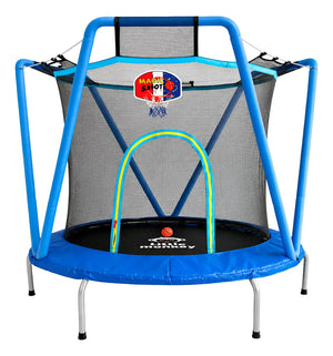 Trampolin Brincolin Infantil 163 Cm Canasta Red Seguridad Negro Azul