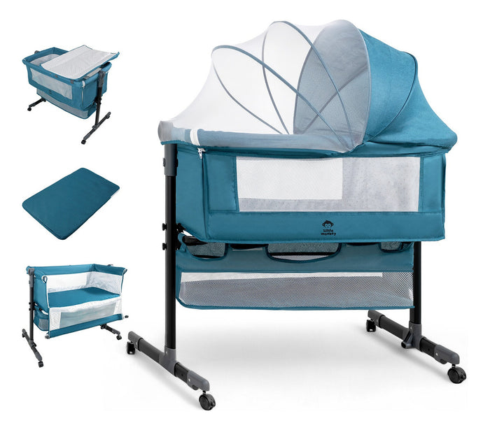 Cuna Cama Colecho Cambiador Bebe Mosquitero Ruedas 3 En 1