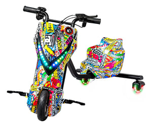 Triciclo Electrico Luz Led Bluetooth 16km Gokart Drift 360°