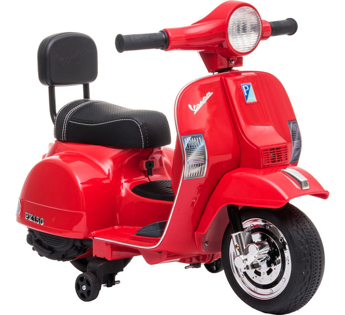 Moto Vespa Eléctrica Montable Niña Ajustable Clásica Rojo 6v