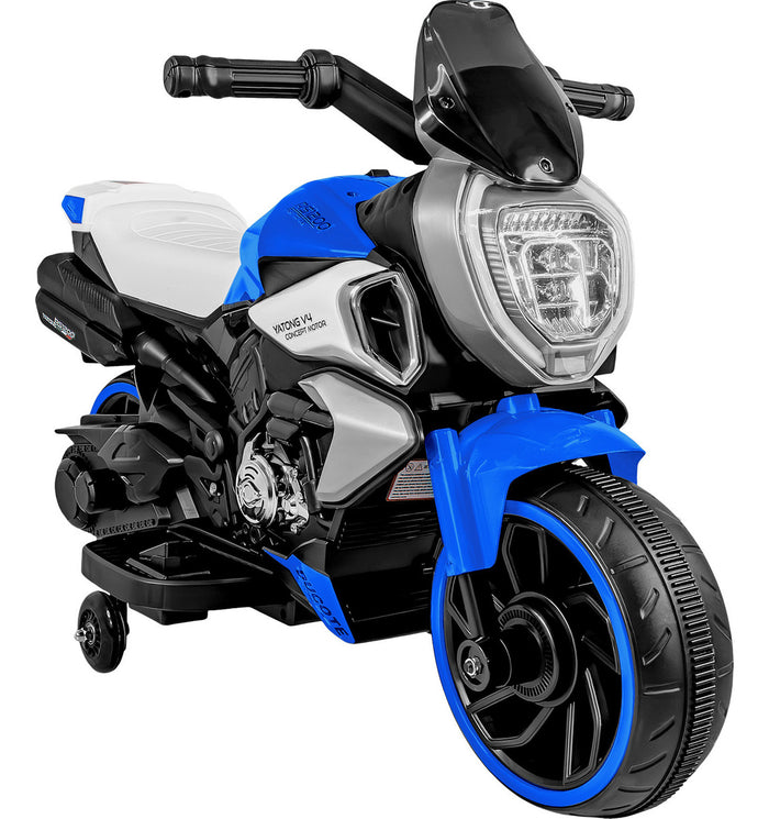 Moto Montable Eléctrica Azul 6v Luces Musica Usb Color Azul