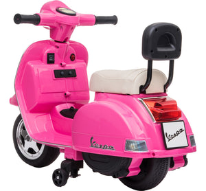 Moto Vespa Eléctrica Montable Niña Ajustable Clásica Rosa 6v