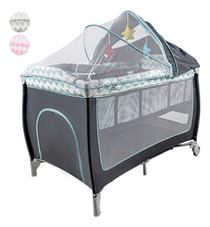 Cuna Bebes Plegable Ruedas Mosquitero Cambiador Juegos