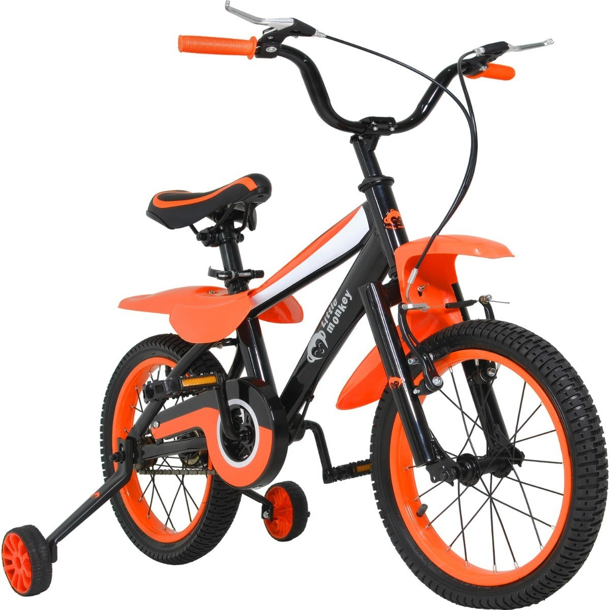 Bicicleta Infantil Naranja R16 Niño Llantas Entrenadoras – Little