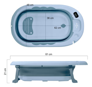 Bañera Bebe Tina Pegable Portatil Viaje Cojin Termometro