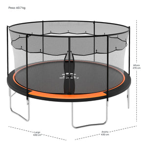 Brincolin Trampolin Doble Red Rudo Familiar 14ft Tumbling