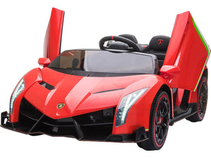 Carro Eléctrico Montable Lamborghini Rojo Usb Mp3 12v