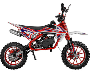 Moto Cross Pocket Montable Niños Motor Gasolina 45km/h Roja