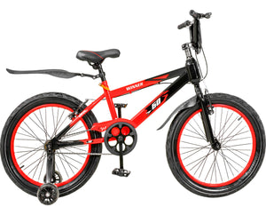 Bicicleta Infantil Rodada 20 Niños Bici Color Rojo Luces Led