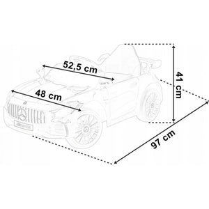 Montable Electrico Tipo Mercedes 12v con Control Remoto y Luces Blanco