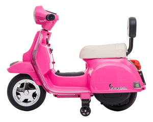 Moto Vespa Eléctrica Montable Niña Ajustable Clásica Rosa 6v