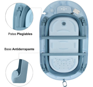 Tina Bañera Bebe Antiderrapante Portátil Plegable Regadera