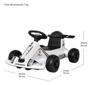 Go Kart Eléctrico 12v F1 Niño Música Mp3 Usb Luz