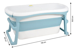 Tina Bañera Bebe Adulto Antiderrapante Portatil Plegable Color Azul
