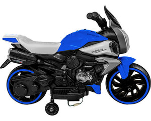 Moto Montable Eléctrica Azul 6v Luces Musica Usb Color Azul