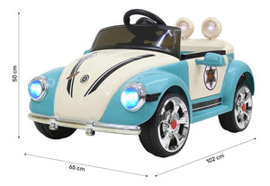 Montable Vocho Luces Sonido Musica Mp3 Carrito Electrico 6v Azul