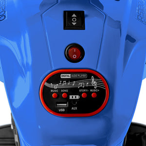 Moto Montable Eléctrica Azul 6v Luces Musica Usb Color Azul