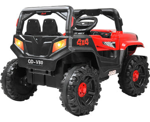 Camioneta Montable Electrica 12v 2 Motores Niño Control Usb Color Rojo