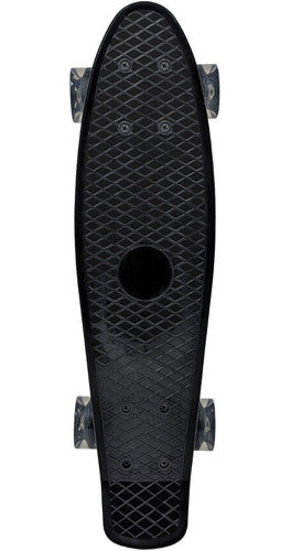 Mini Patineta Tipo Penny 21 Pulgadas 55 Cm Color Negro con Luces Led