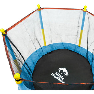 Trampolin Tumbling Niños Brincolin Infantil Red Seguridad Color De La Lona De Salto Azul Color Del Cobertor De Resortes Azul