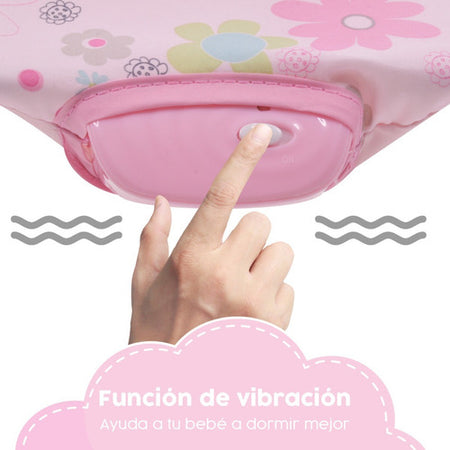 Bouncer Rosa Silla Mecedora para bebé Vibradora Bebe Con Juguetes Portatil