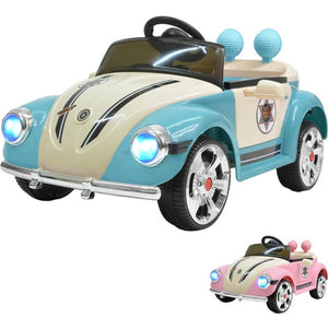 Montable Vocho Luces Sonido Musica Mp3 Carrito Electrico 6v Azul