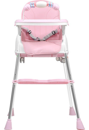 Silla Alta Periquera 3 En 1 Bebe Ajustable Comer Rosa