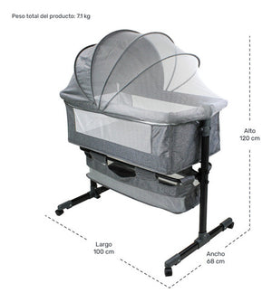 Cuna Colecho Bebe Cama Corral Ruedas Mosquitero Abatible