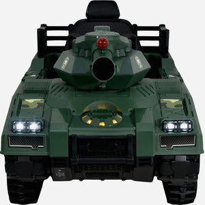 Montable Electrico Tanque De Guerra 12v 5 Km/h Color Verde