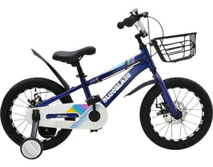 Bicicleta Infantil Niños Azul Rodada 16 Ruedas Entrenamiento Azul Cromo