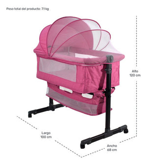 Cuna Colecho Bebe Cama Corral Ruedas Mosquitero Abatible