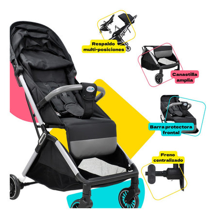 Carriola Para Bebe Plegable Tipo Baston Bidireccional