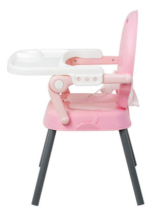 Silla Periquera Alta Bebe Plegable 3 En 1 Bandeja Ajustable