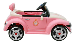 Montable Vocho Luces Sonido Musica Mp3 Carrito Electrico 6v Rosa