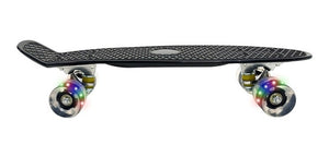 Mini Patineta Tipo Penny 21 Pulgadas 55 Cm Color Negro con Luces Led