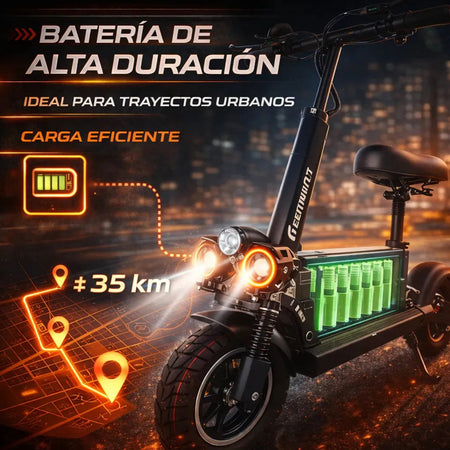 Scooter Electrico Con Asiento Luz Led Usb Alarma 48 Km/h CENTURFIT