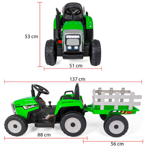Montable Electrico Tipo Tractor 12v 8 Km con Luz y Sonido