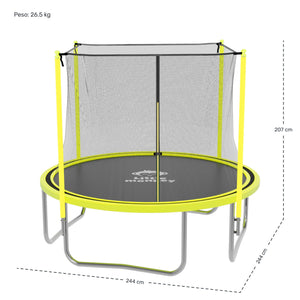 Trampolin Brincolin 8 Pies (2.44 m) para Niños Reforzado con Red