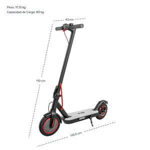 Scooter Electrico Monopatin Plegable 32km Luz Led 350w	Negro E-be