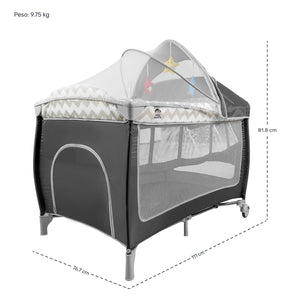 Cuna Bebes Plegable Ruedas Mosquitero Cambiador Juegos