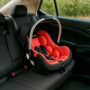 Asiento Portabebes Mecedora Tipo Moises Ergonómico Para Auto Color Rojo