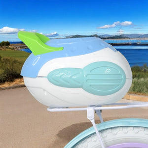 Bicicleta Infantil Azul Niña R16 + Canasta Termo Y Rueditas