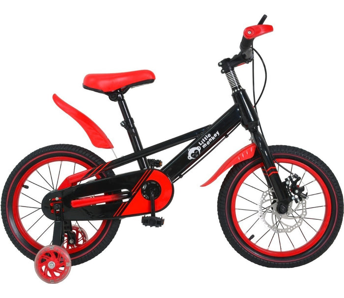 Bicicleta Infantil Roja Niño R16 Llantas Entrenadoras Frenos