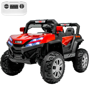 Montable Buggy Luces Sonido Musica Mp3 Carrito Electrico 12v Rojo