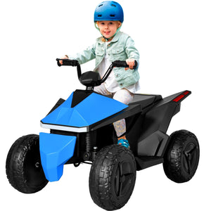 Cuatrimoto Tesla Electrica Montable Niños 12v 8 Km/h Color Azul