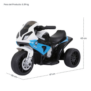 Moto Eléctrica Bmw Triciclo Niño 3 A 6 Años 3 Km/hr 6v Azul