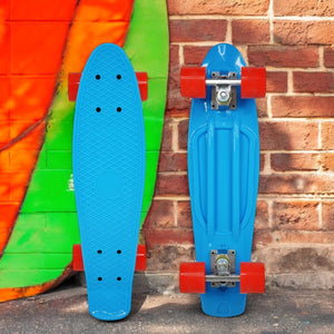 Mini Patineta Tipo Penny 21 Pulgadas 55 Cm Color Azul con Rojo