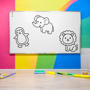Pizarron Escolar Blanco 120x200cm Marcadores Borrador Imanes