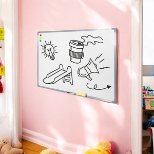Pizarron Blanco Escolar 120x80cm Marcadores Borrador Imanes