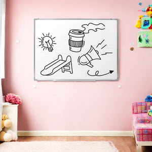 Pizarron Blanco Escolar 120x80cm Marcadores Borrador Imanes
